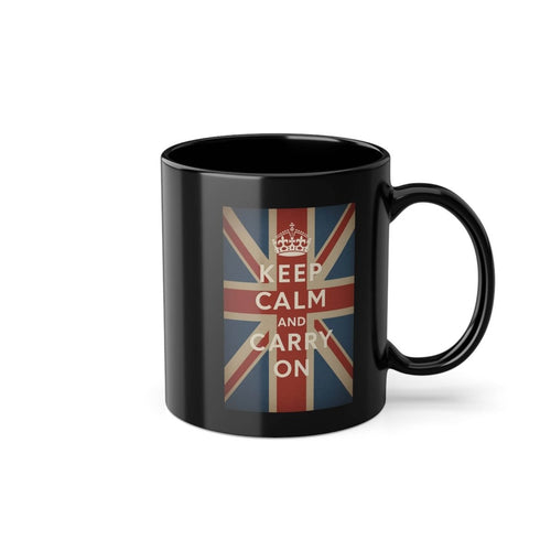 True Insights Tasse Keep Calm and Carry On im Union-Jack-Design, britischer Klassiker mit Vintage-Spruch