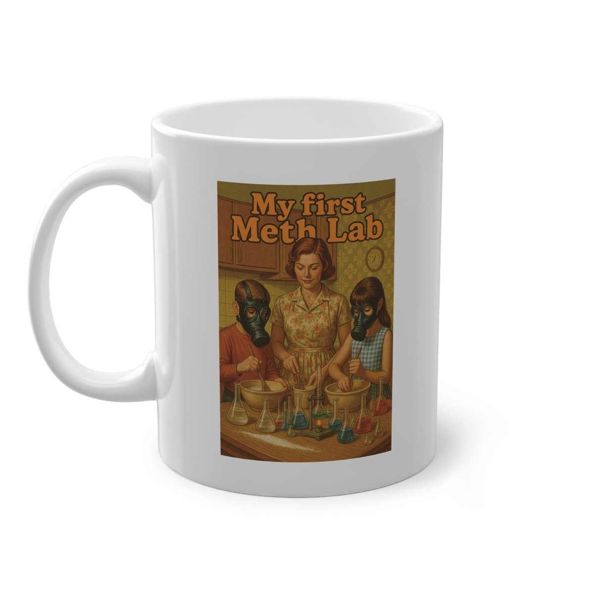 Tasse – „My First Meth Lab“ (Satirische Retro-Edition) weiß-Mug-True Insights
