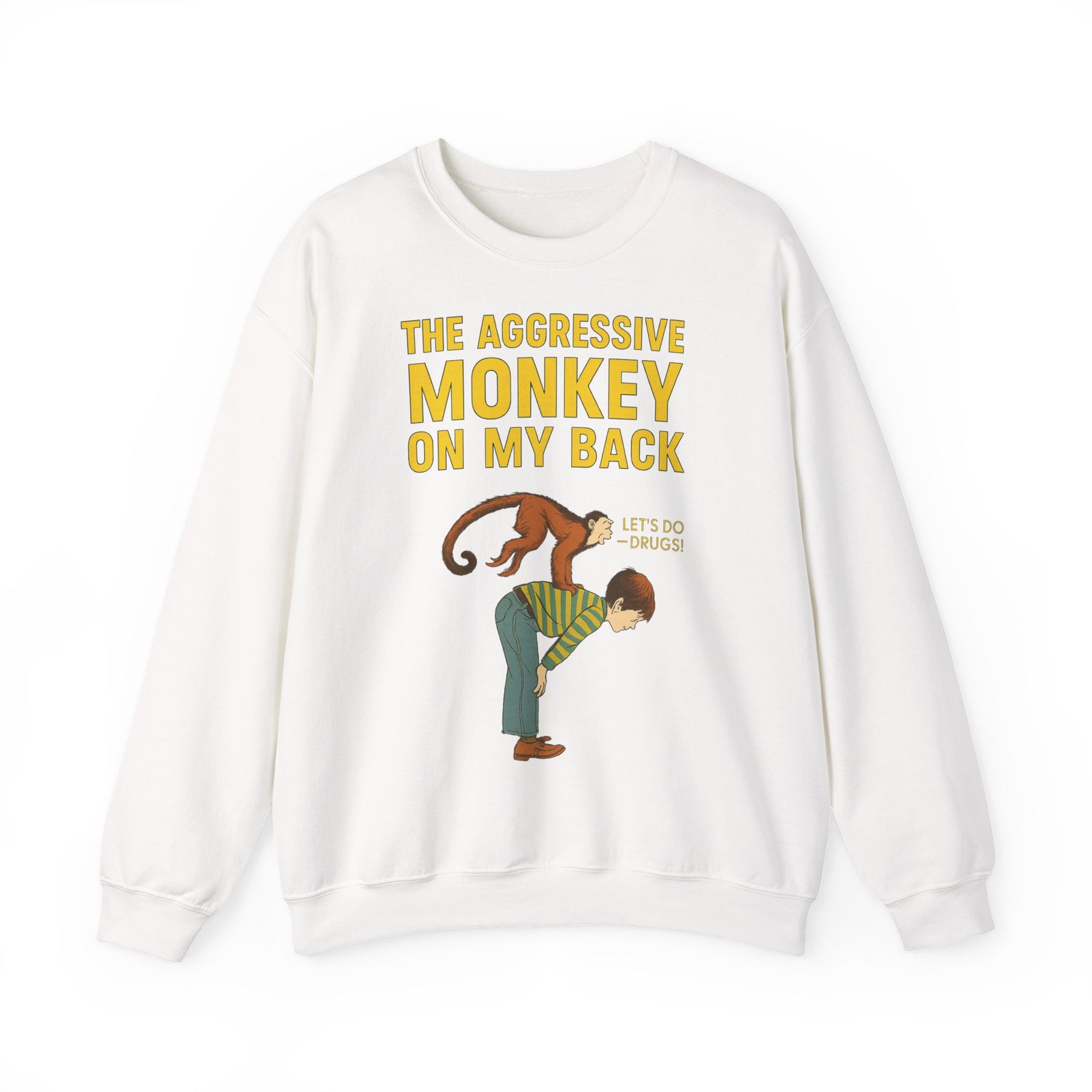 🐒 The Aggressive Monkey on My Back –atire Sweatshirt im Retro-Stil – Freches Satire-Design für mutige Statements | True Insights