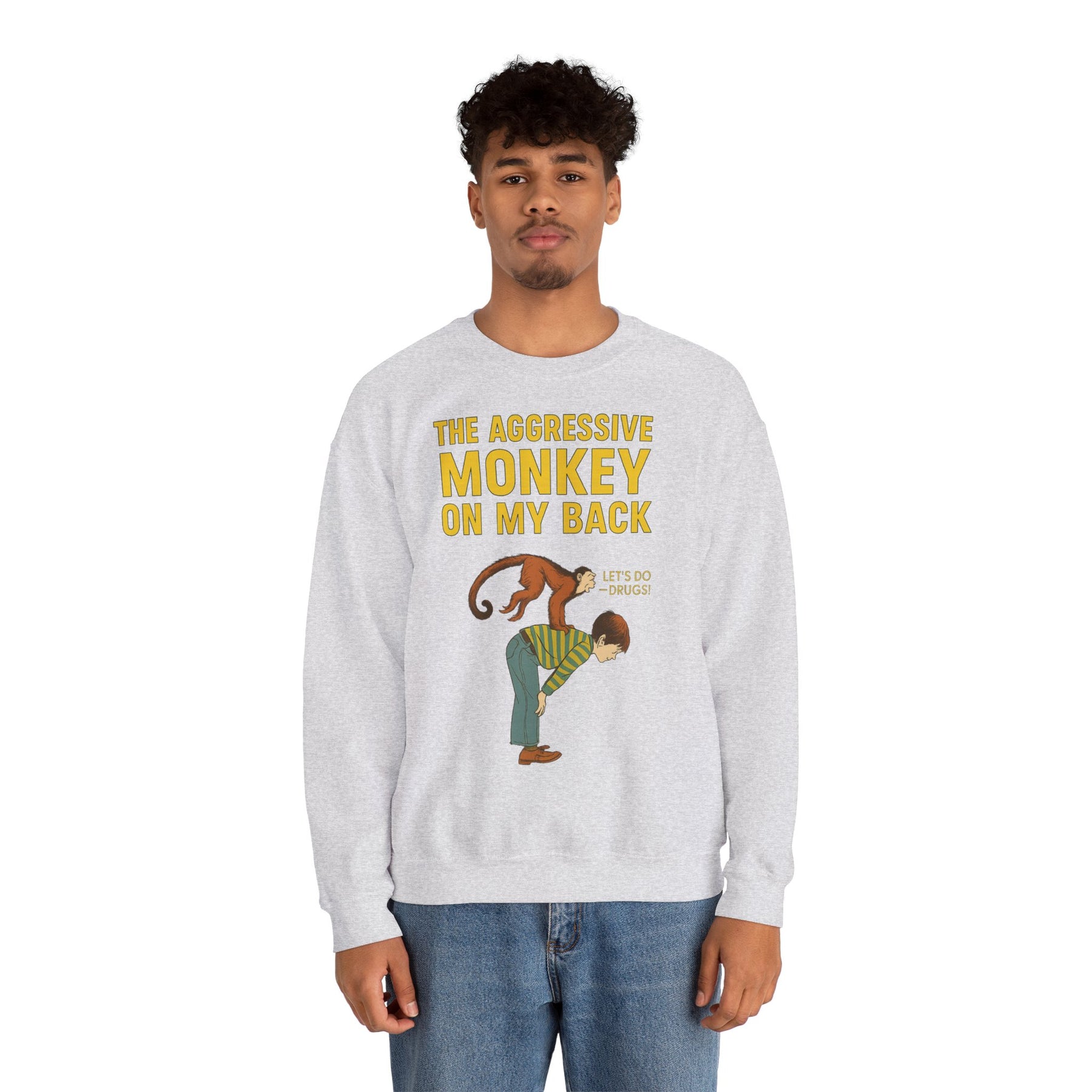 🐒 The Aggressive Monkey on My Back –atire Sweatshirt im Retro-Stil – Freches Satire-Design für mutige Statements | True Insights