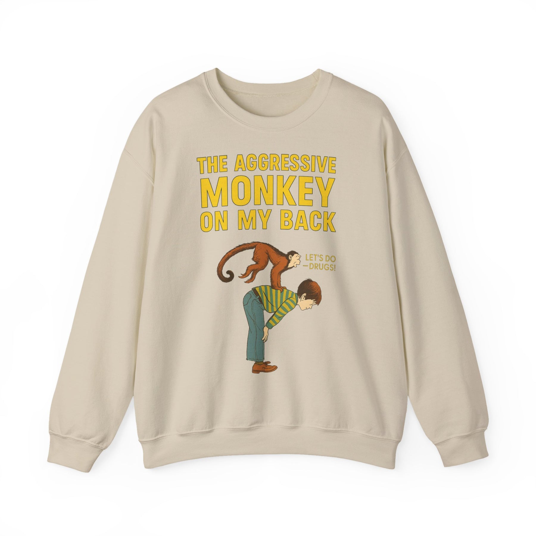 🐒 The Aggressive Monkey on My Back –atire Sweatshirt im Retro-Stil – Freches Satire-Design für mutige Statements | True Insights