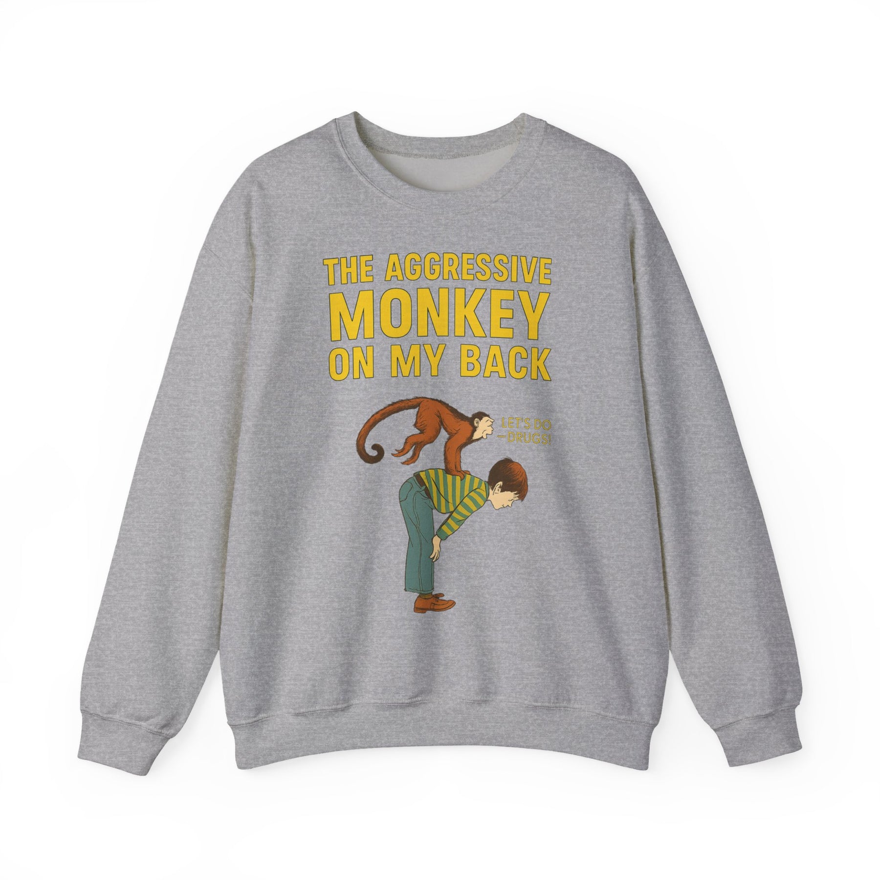 🐒 The Aggressive Monkey on My Back –atire Sweatshirt im Retro-Stil – Freches Satire-Design für mutige Statements | True Insights