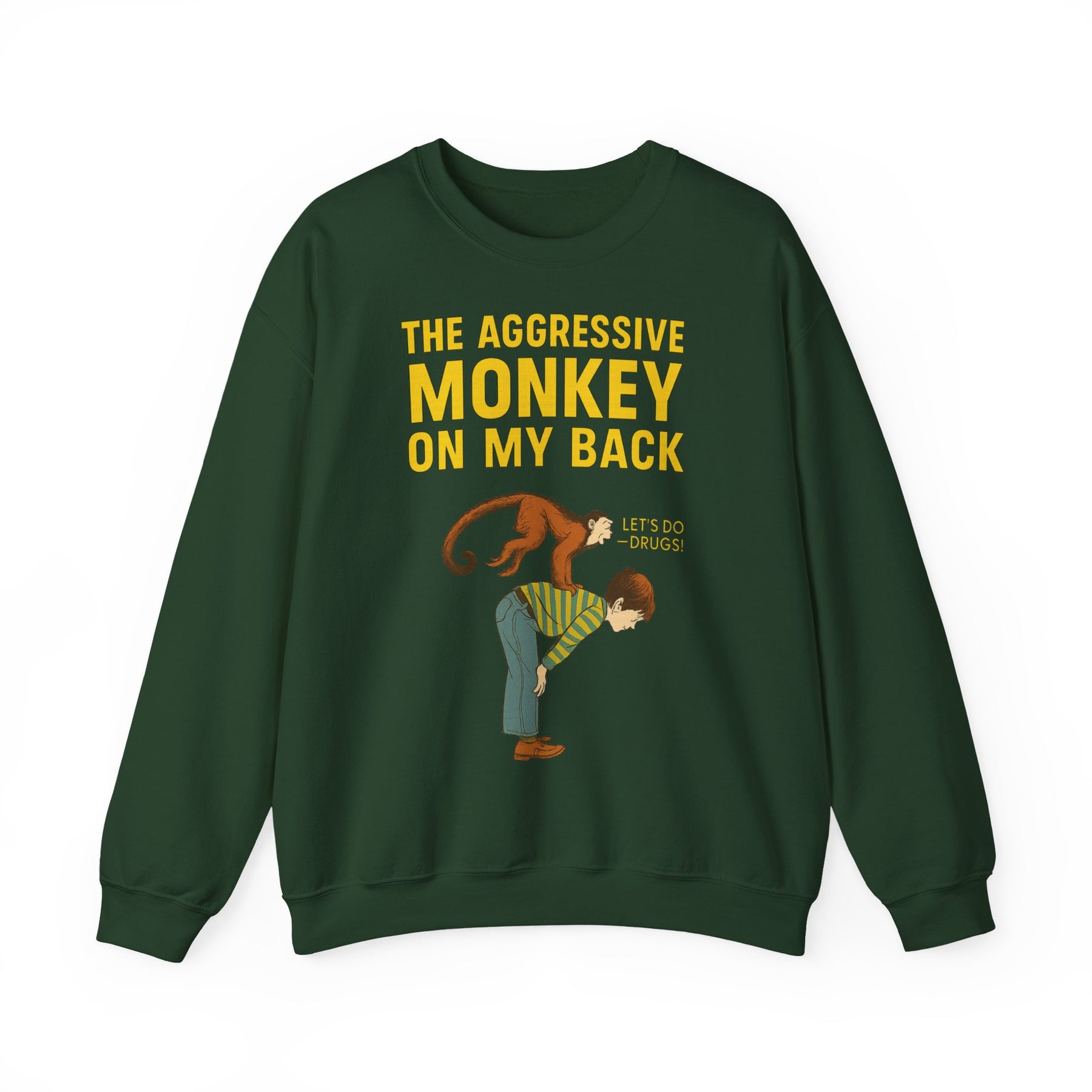 🐒 The Aggressive Monkey on My Back –atire Sweatshirt im Retro-Stil – Freches Satire-Design für mutige Statements | True Insights