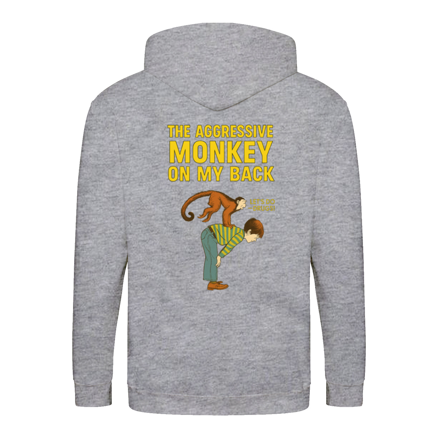 „The Aggressive Monkey on My Back“ Hoodie – Satirisches Retro-Motiv mit Vintage-Humor-Zip Hoodie-True Insights