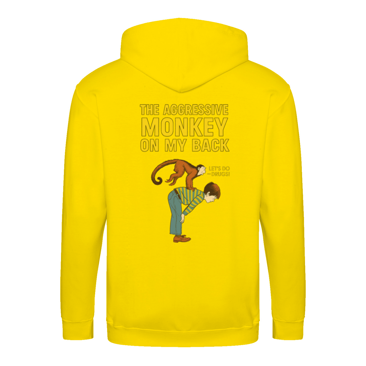„The Aggressive Monkey on My Back“ Hoodie – Satirisches Retro-Motiv mit Vintage-Humor-Zip Hoodie-True Insights