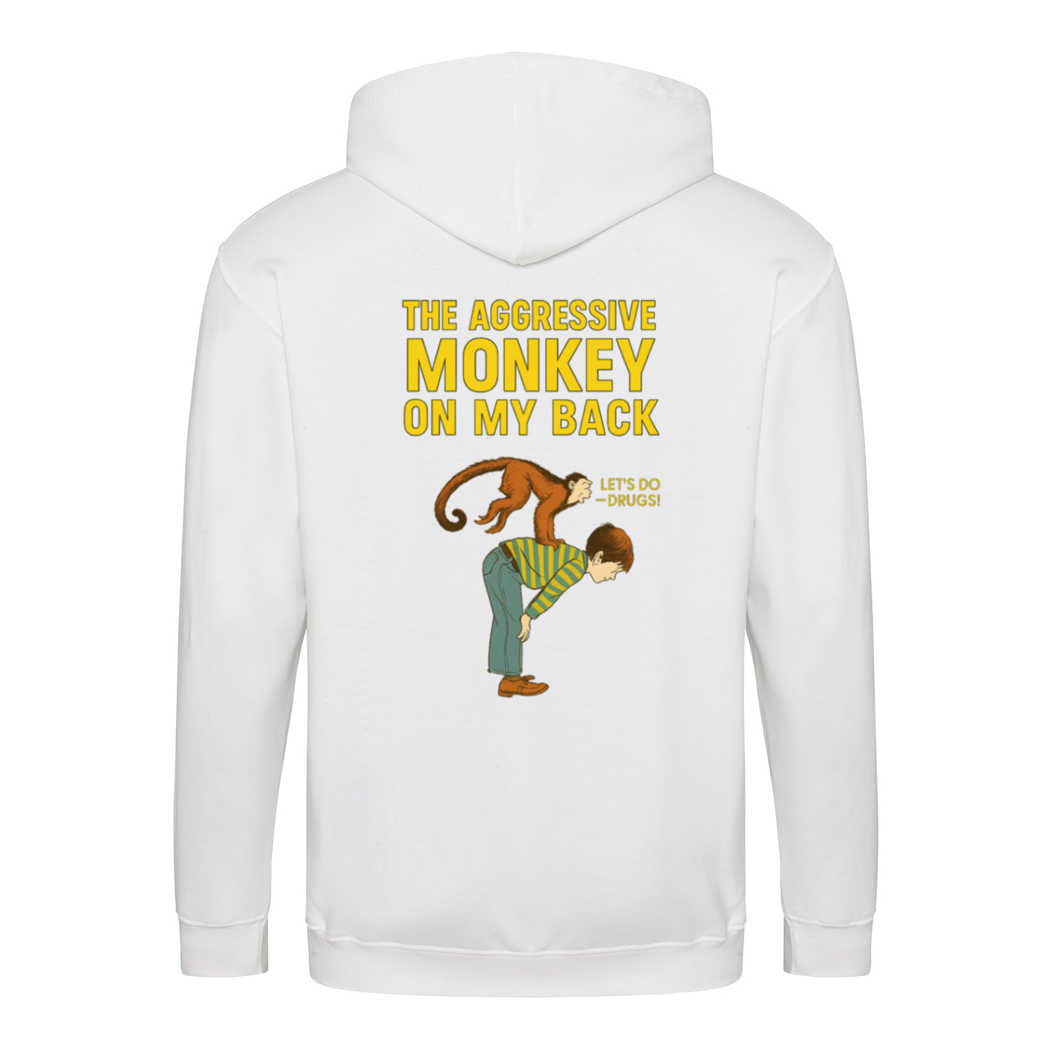 „The Aggressive Monkey on My Back“ Hoodie – Satirisches Retro-Motiv mit Vintage-Humor-Zip Hoodie-True Insights