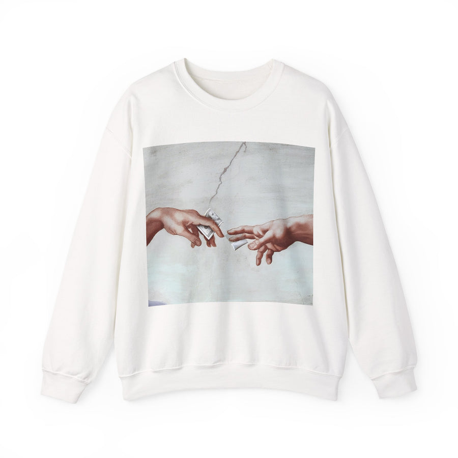 The Deal Sweatshirt – Satirical art meets streetwear | Michelangelo Meme Design
