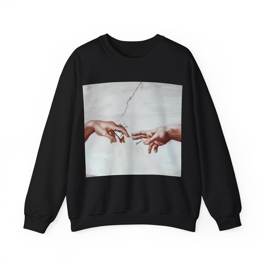 The Deal Sweatshirt – Satirical art meets streetwear | Michelangelo Meme Design