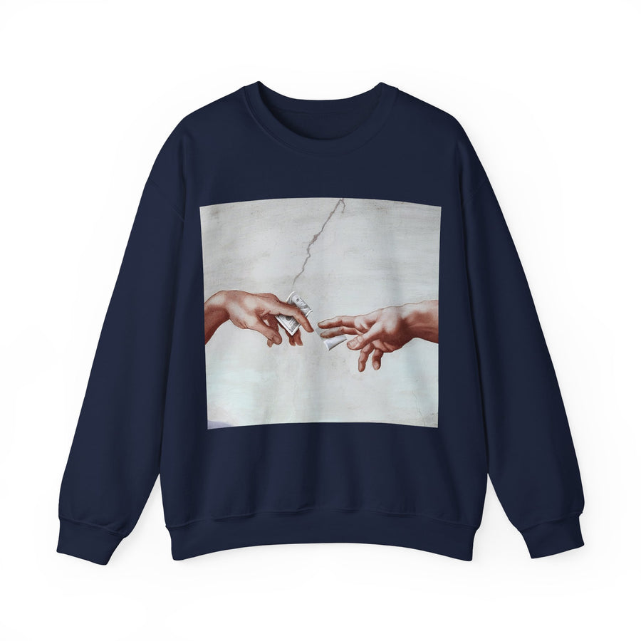 The Deal Sweatshirt – Satirical art meets streetwear | Michelangelo Meme Design