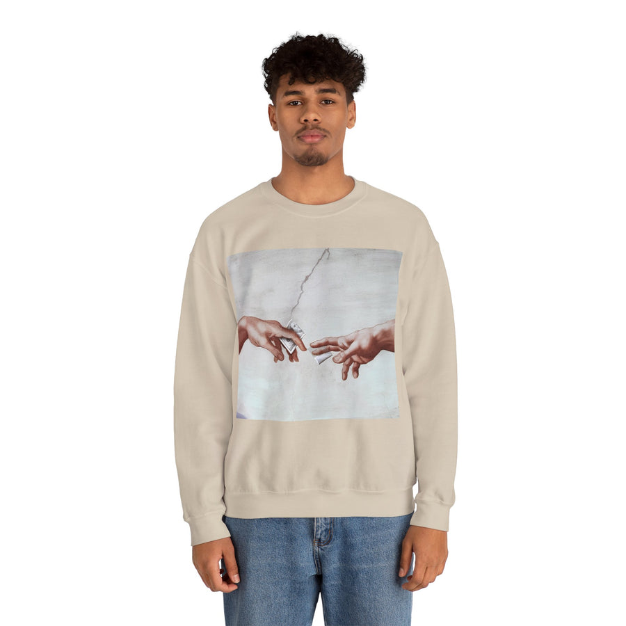 The Deal Sweatshirt – Satirical art meets streetwear | Michelangelo Meme Design