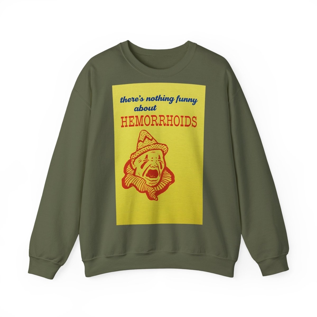 Sweatshirt – There's Nothing Funny About Hemorrhoids – Satire-Hoodie mit Clown-Motiv | True Insights Design mit Humor