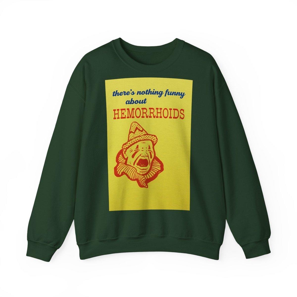 Sweatshirt – There's Nothing Funny About Hemorrhoids – Satire-Hoodie mit Clown-Motiv | True Insights Design mit Humor