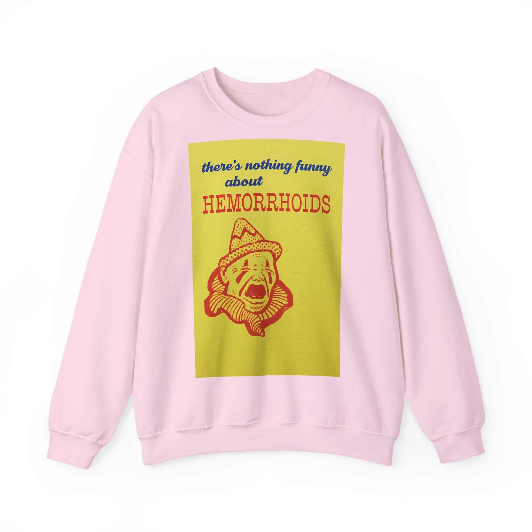 Sweatshirt – There's Nothing Funny About Hemorrhoids – Satire-Hoodie mit Clown-Motiv | True Insights Design mit Humor