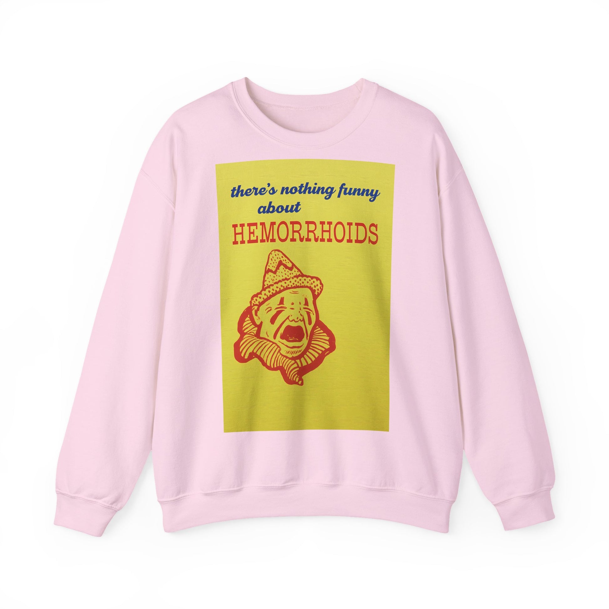 Sweatshirt – There's Nothing Funny About Hemorrhoids – Satire-Hoodie mit Clown-Motiv | True Insights Design mit Humor