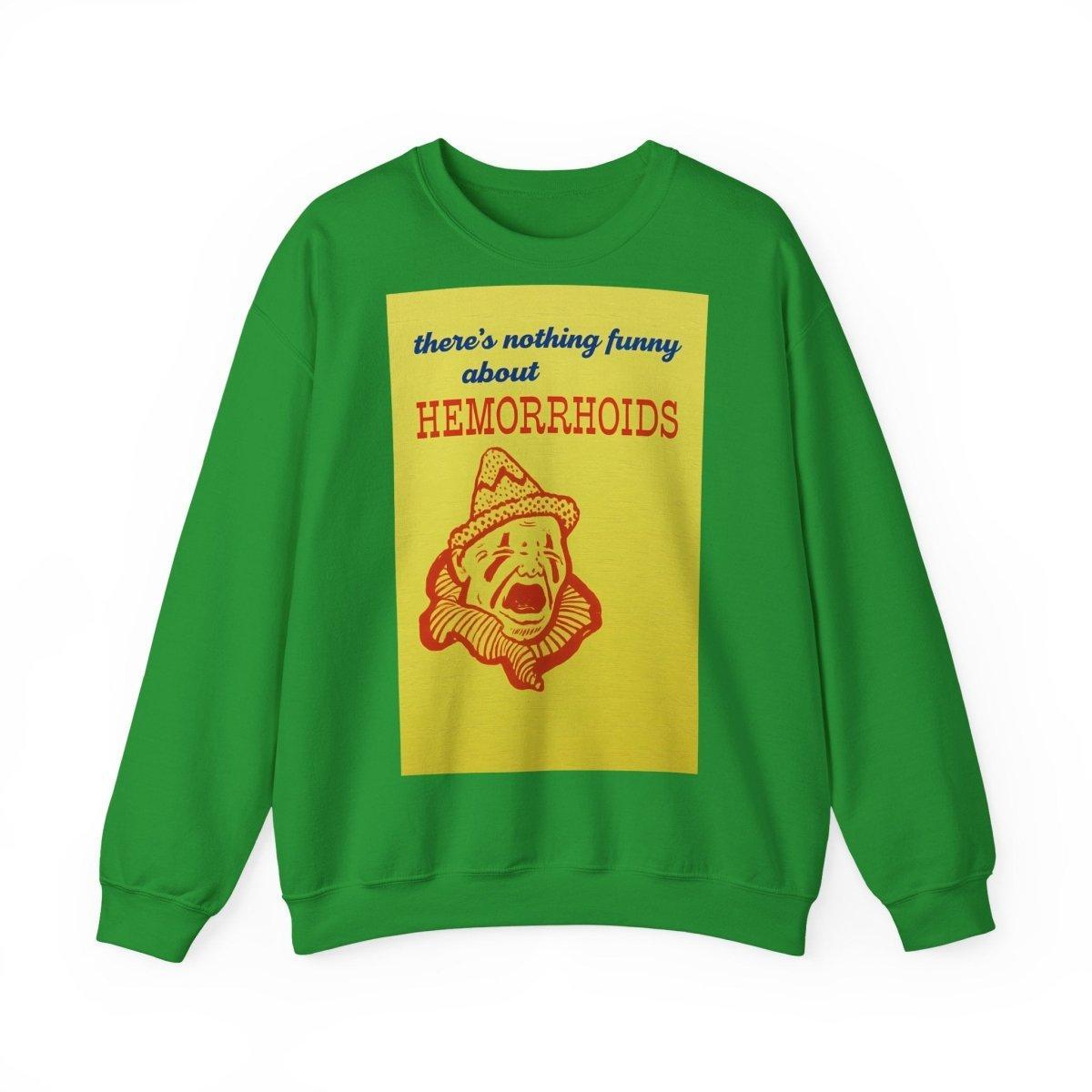Sweatshirt – There's Nothing Funny About Hemorrhoids – Satire-Hoodie mit Clown-Motiv | True Insights Design mit Humor