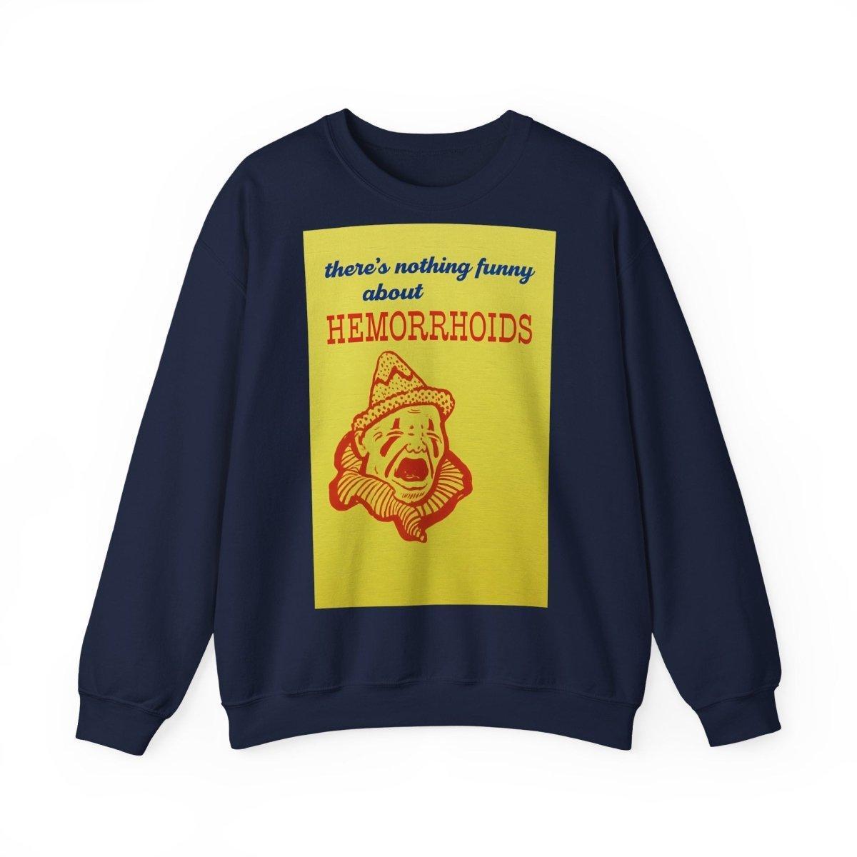 Sweatshirt – There's Nothing Funny About Hemorrhoids – Satire-Hoodie mit Clown-Motiv | True Insights Design mit Humor