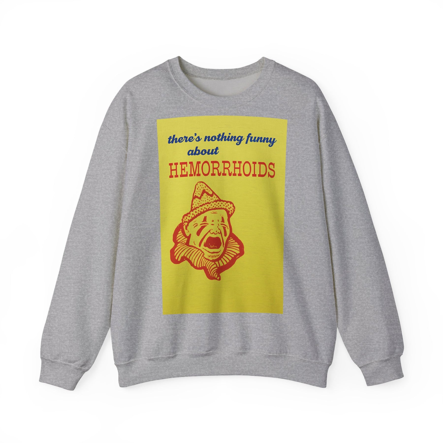 Sweatshirt – There's Nothing Funny About Hemorrhoids – Satire-Hoodie mit Clown-Motiv | True Insights Design mit Humor