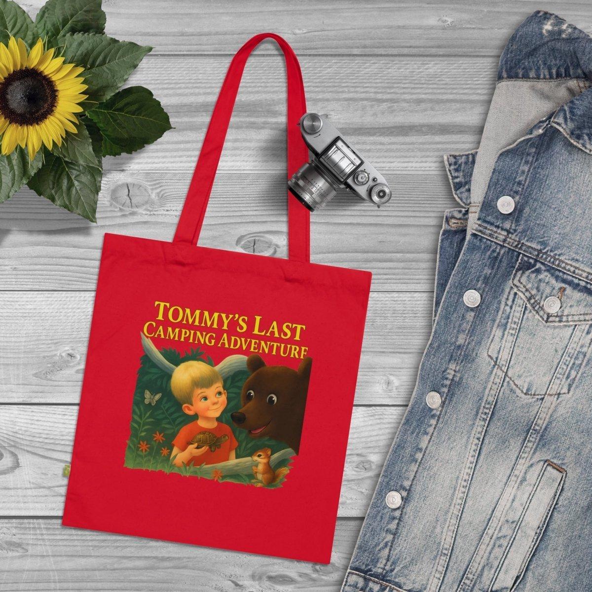 Tommy’s Last Camping Adventure – Schwarzhumor-Tote Bag im Retro-Waldstil-Bags-True Insights