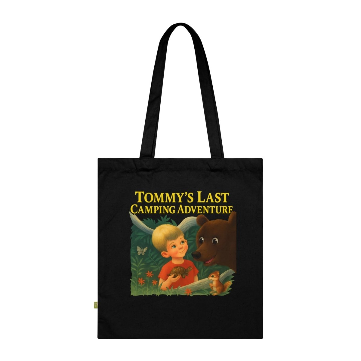 Tommy’s Last Camping Adventure – Schwarzhumor-Tote Bag im Retro-Waldstil-Bags-True Insights