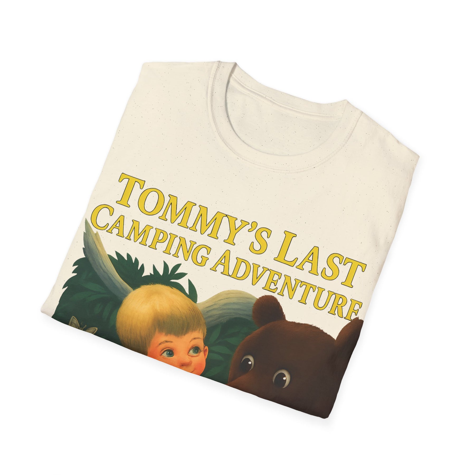 Tommy’s Last Camping Adventure – süß trifft seltsam. – Freches Satire-Design für mutige Statements | True Insights
