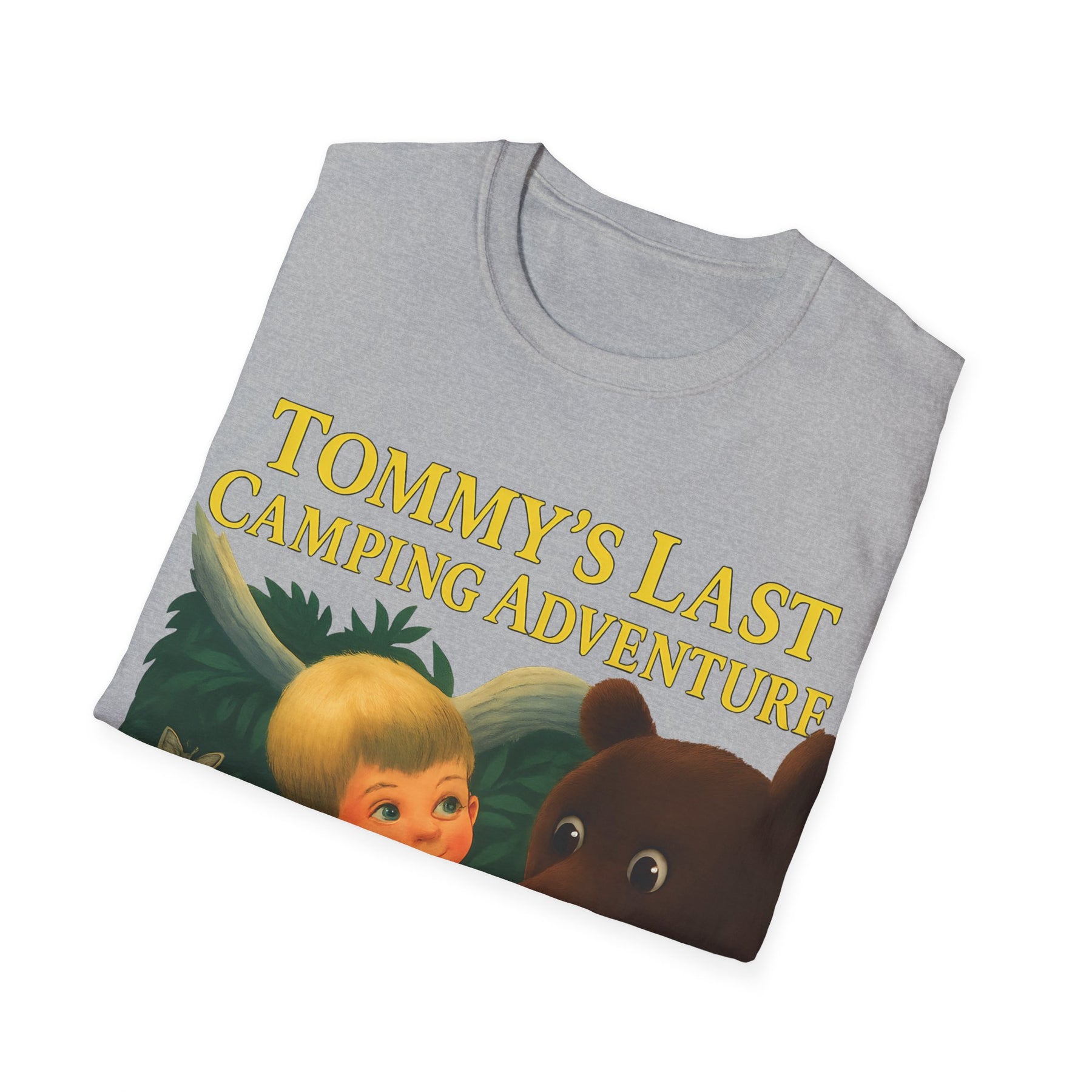 Tommy’s Last Camping Adventure – süß trifft seltsam. – Freches Satire-Design für mutige Statements | True Insights