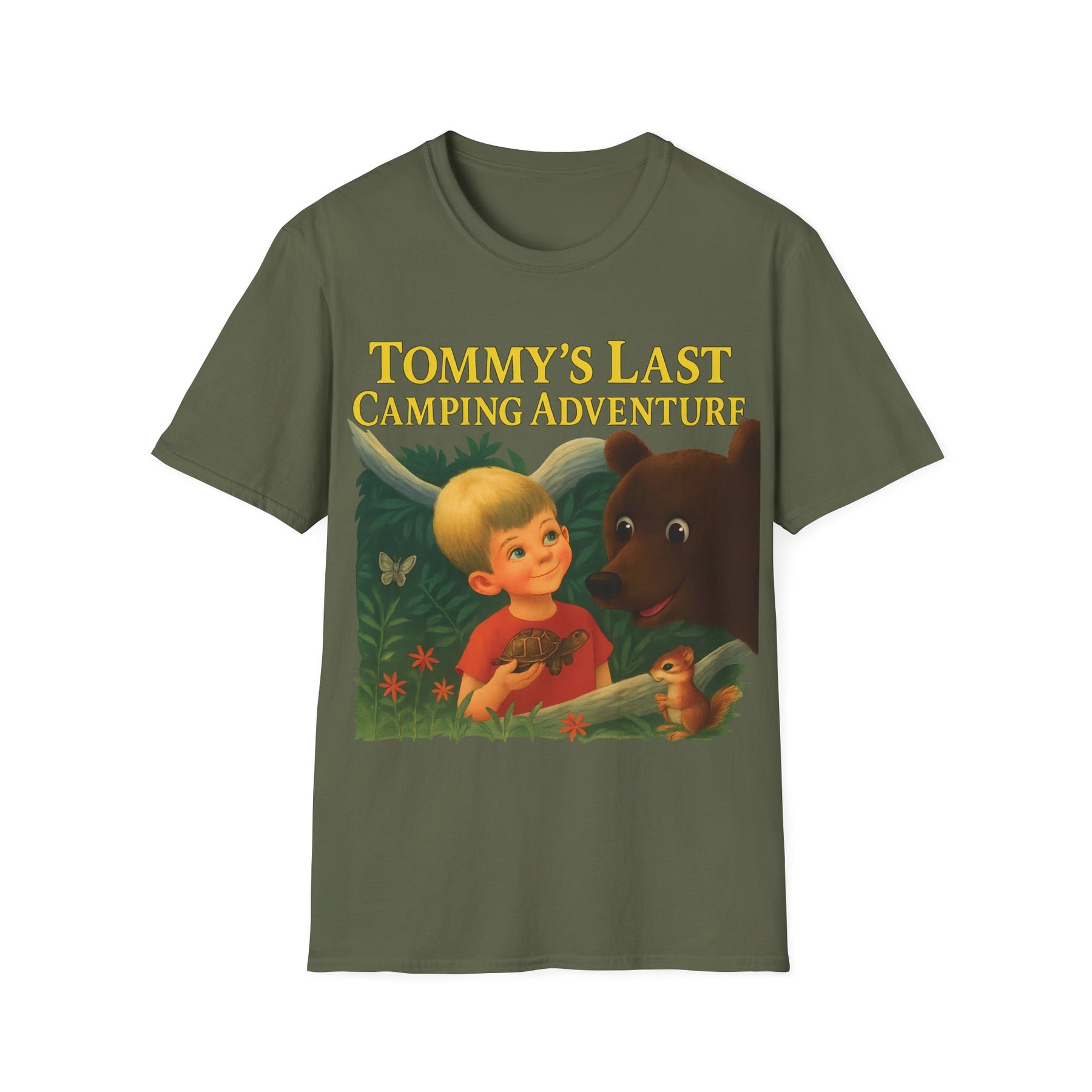 Tommy’s Last Camping Adventure – süß trifft seltsam. – Freches Satire-Design für mutige Statements | True Insights
