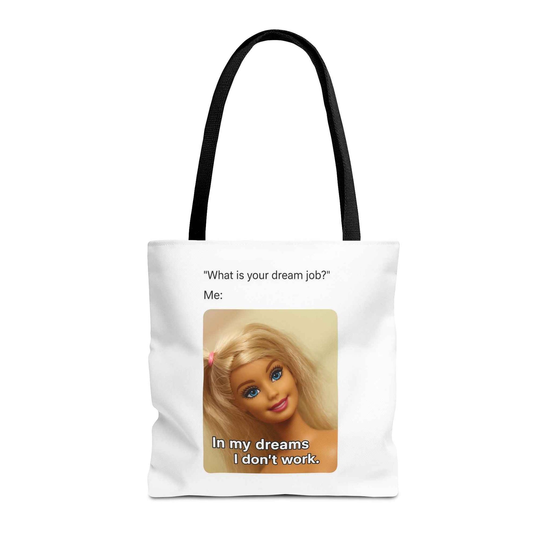 Schwarze Tote Bag mit charmantem Lächeln auf weichem Hintergrund in zurückhaltender Perspektive, dezent von True Insights