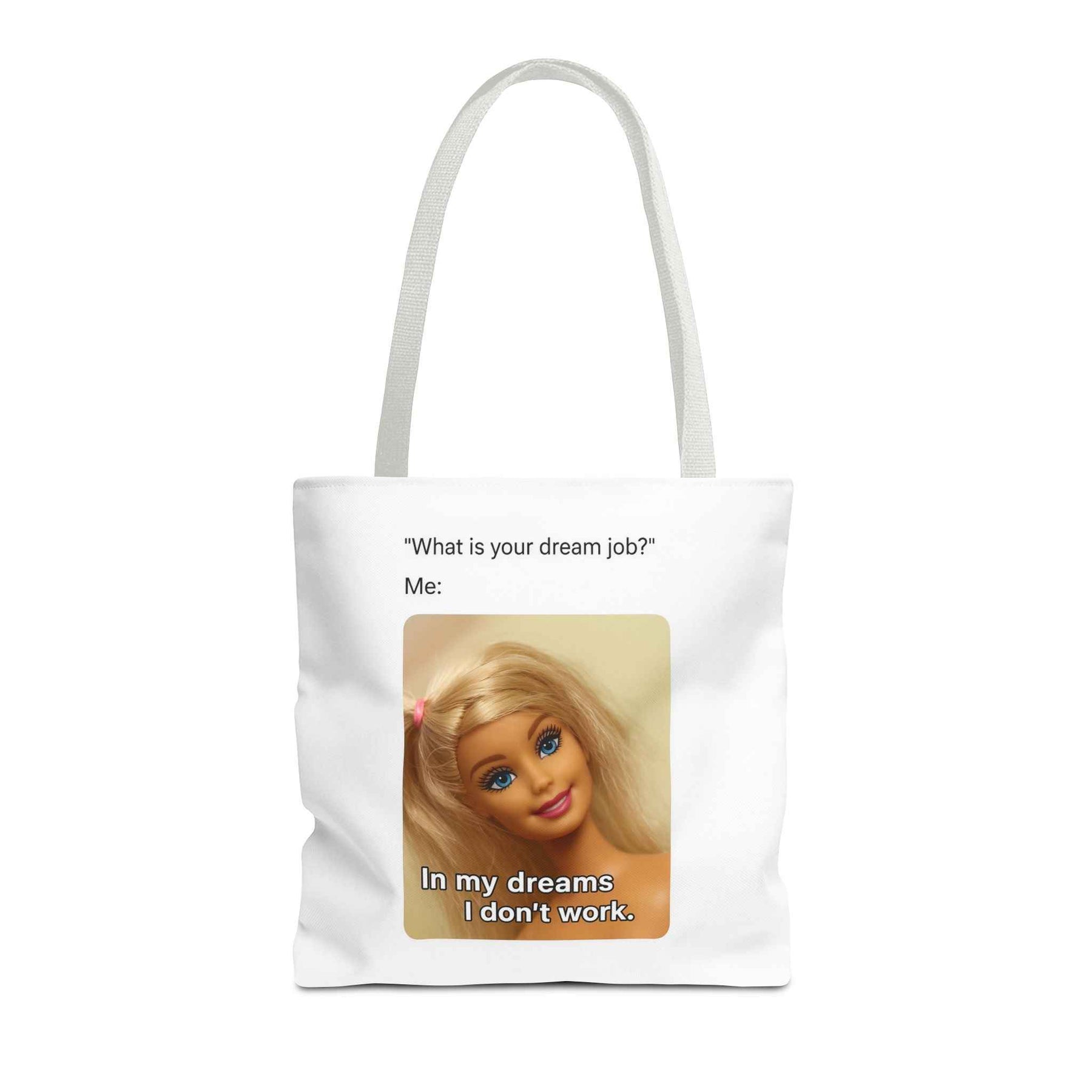 Detailansicht einer schwarzen Tote Bag mit charmantem Smiley-Motiv auf heller Fläche, von True Insights.