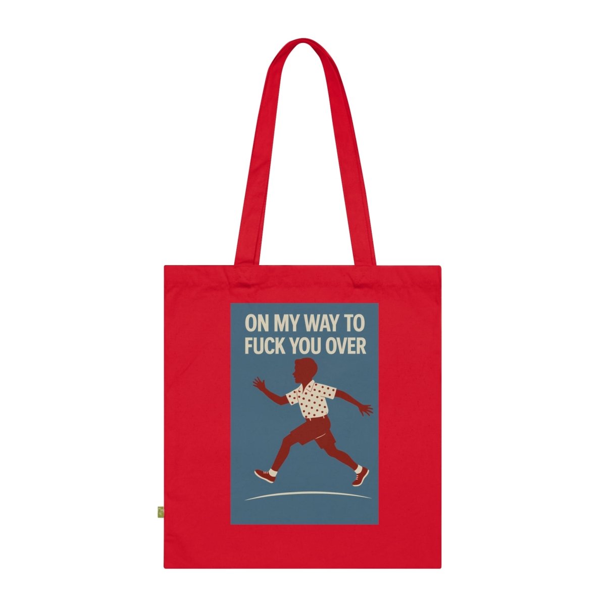 Tote Bag – „On my way to f*ck you over“ | Lustiger Stoffbeutel mit Retro-Motiv & ironischer Botschaft-Bags-True Insights