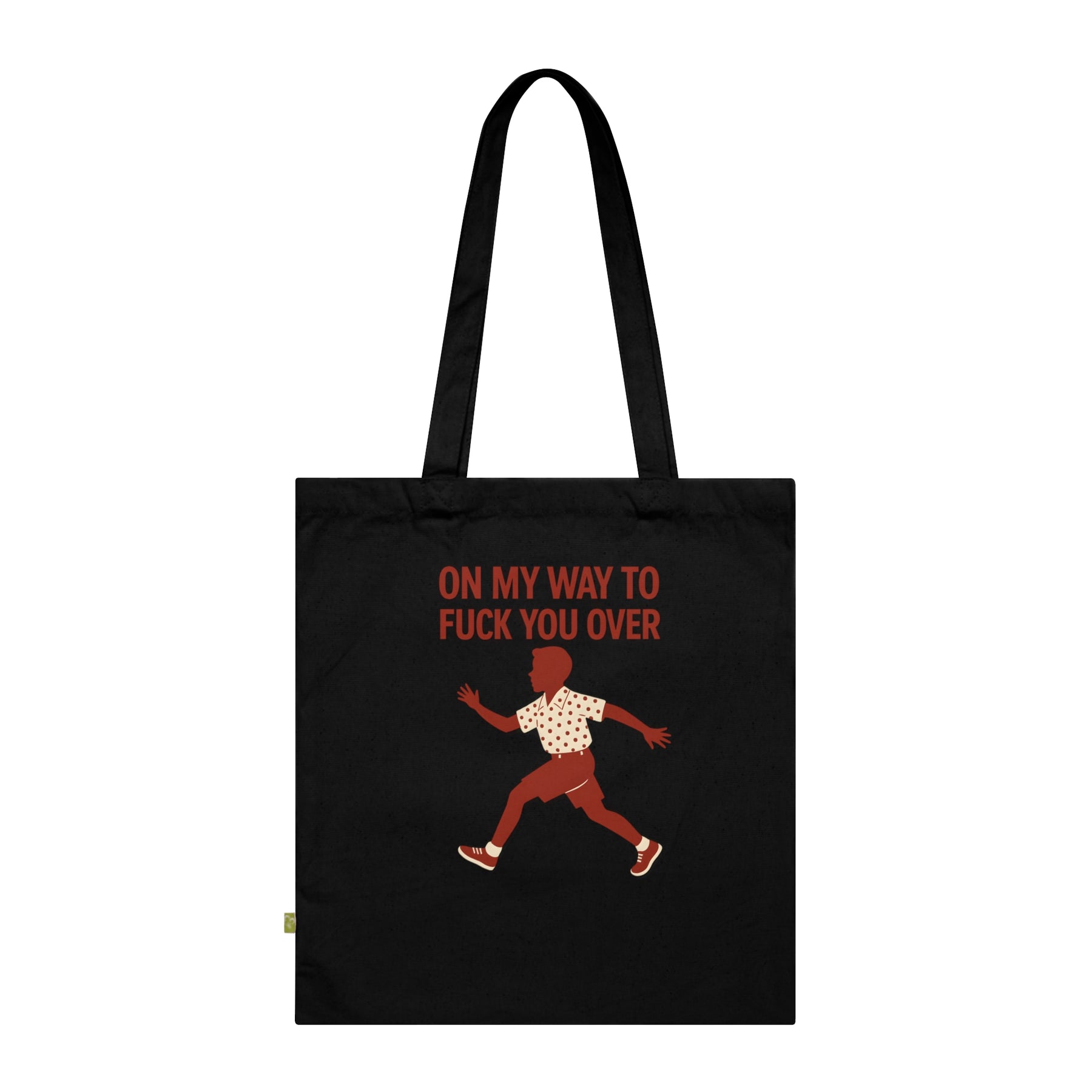 Tote Bag – „On my way to f*ck you over“ | Lustiger Stoffbeutel mit Retro-Motiv & ironischer Botschaft-Bags-True Insights