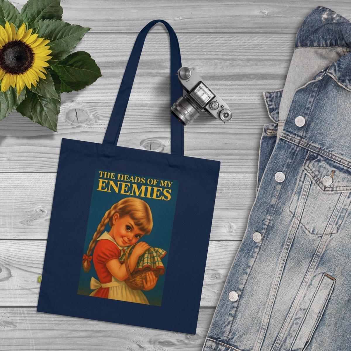 Totebag „The Heads of My Enemies“ – Ironisches Retro-Design mit Biss-Bags-True Insights