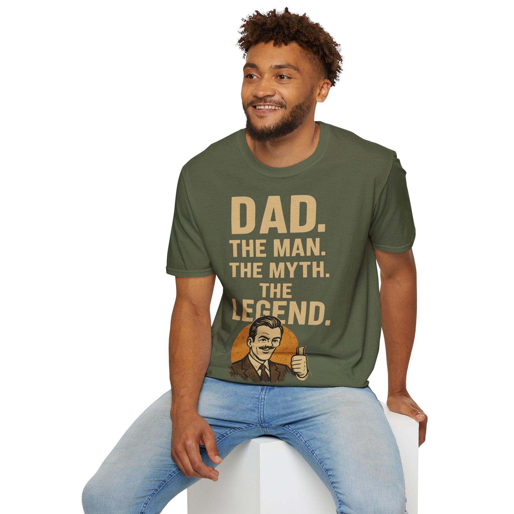 Father's Day T-Shirt - "Dad. The man. The myth. The legend." – Freches Satire-Design für mutige Statements | True Insights
