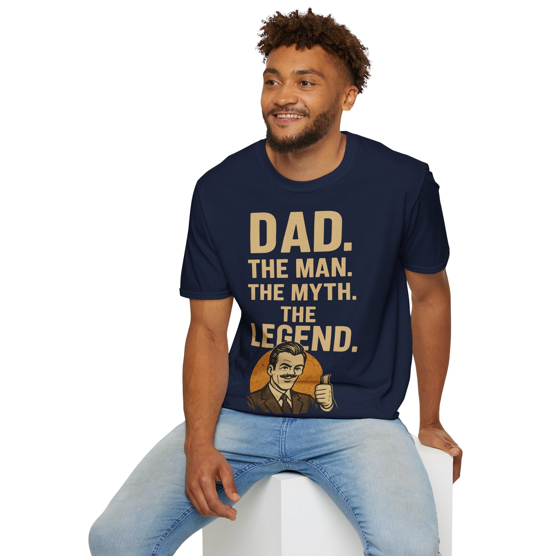 Father's Day T-Shirt - "Dad. The man. The myth. The legend." – Freches Satire-Design für mutige Statements | True Insights