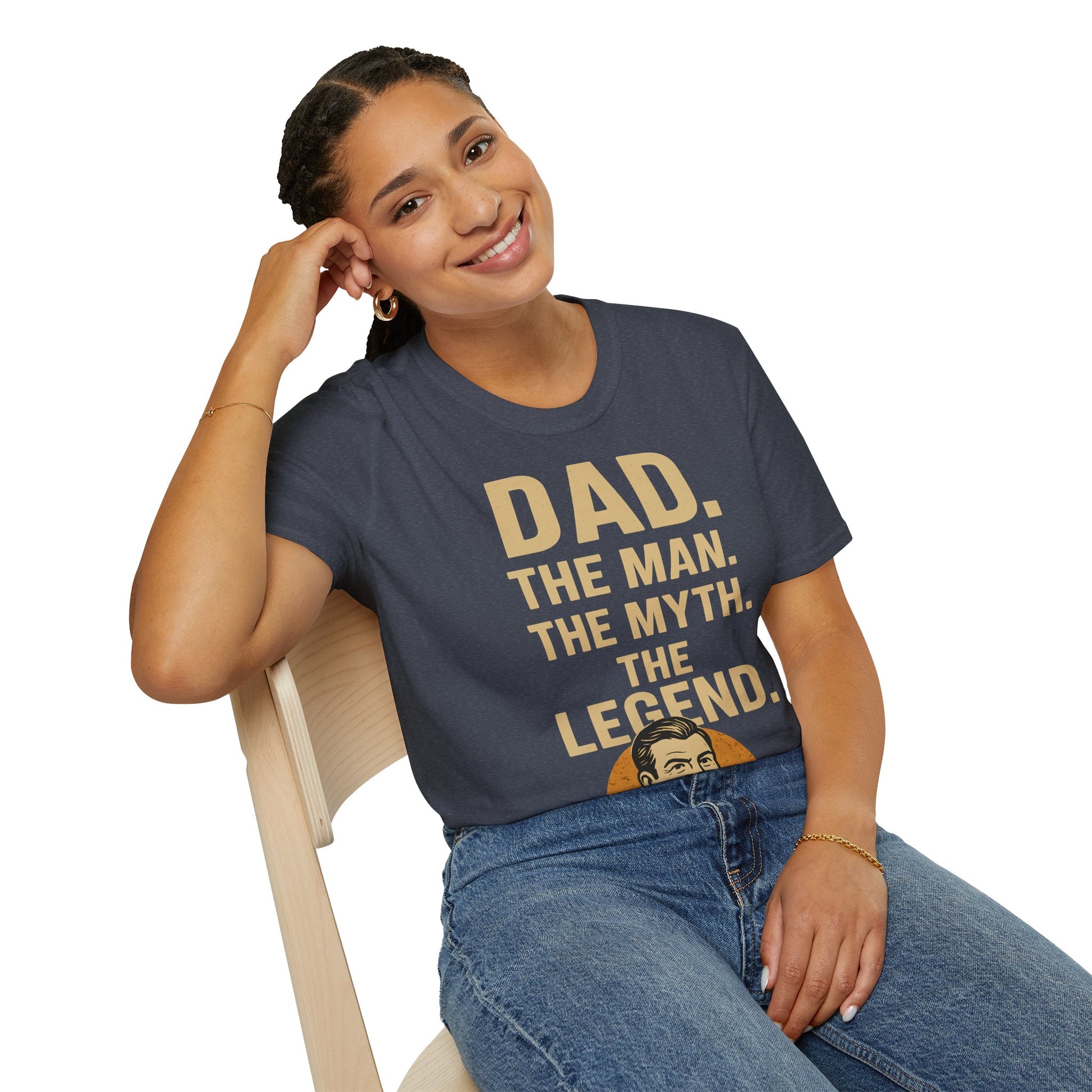 Father's Day T-Shirt - "Dad. The man. The myth. The legend." – Freches Satire-Design für mutige Statements | True Insights
