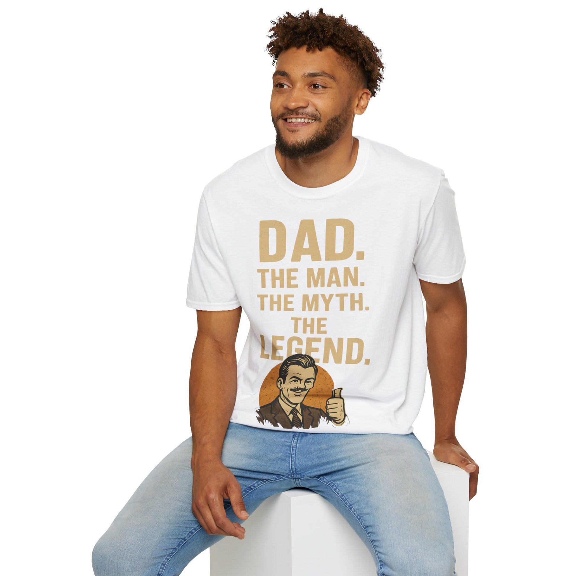 Father's Day T-Shirt - "Dad. The man. The myth. The legend." – Freches Satire-Design für mutige Statements | True Insights