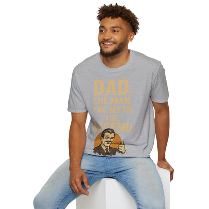 Father's Day T-Shirt - "Dad. The man. The myth. The legend." – Freches Satire-Design für mutige Statements | True Insights