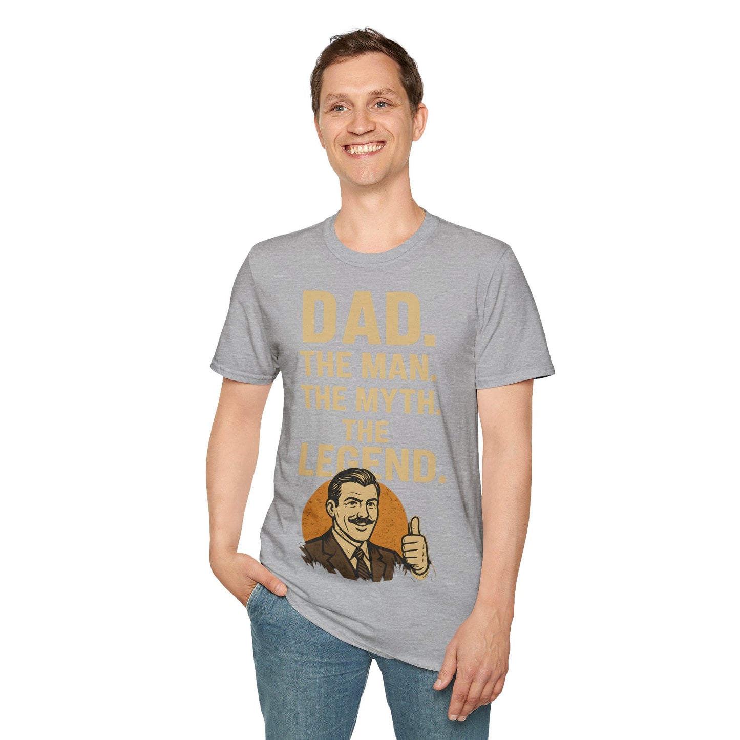 Father's Day T-Shirt - "Dad. The man. The myth. The legend." – Freches Satire-Design für mutige Statements | True Insights