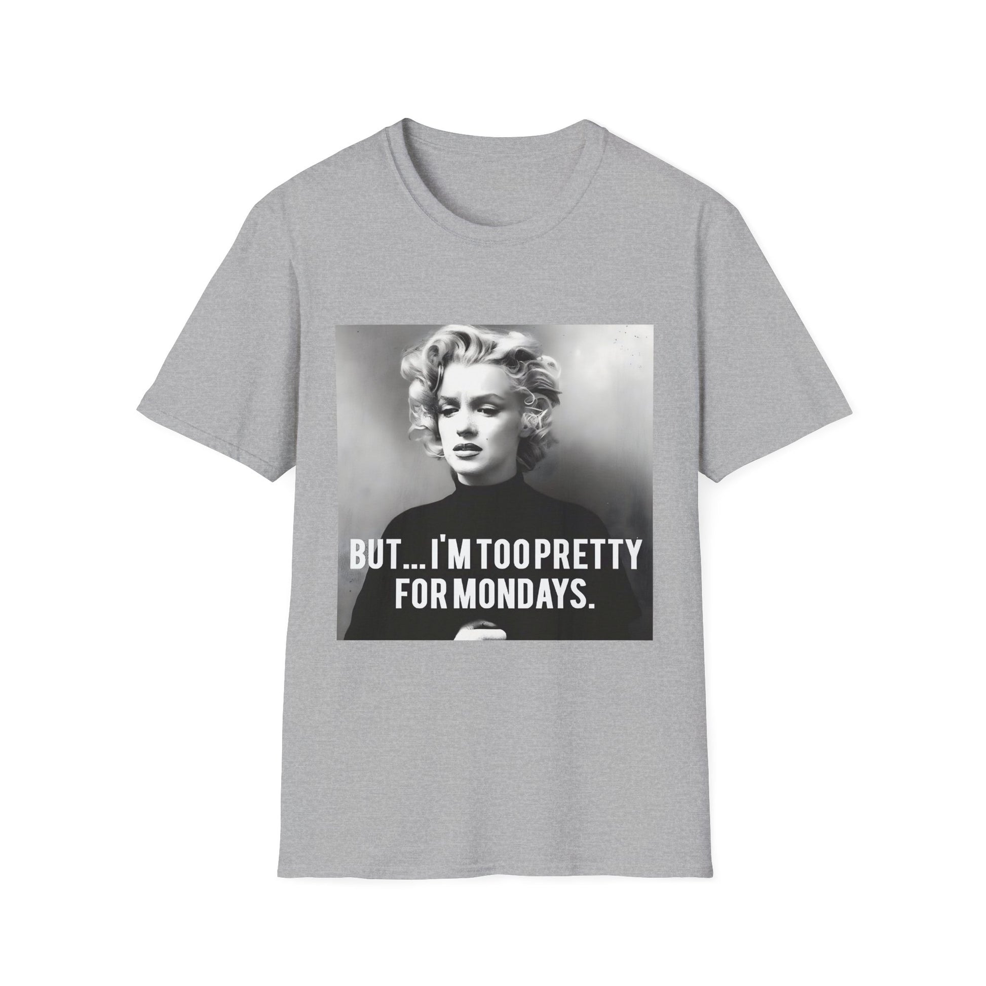 Vintage Damen T-Shirt – Too Pretty for Mondays – Retro Design – Freches Satire-Design für mutige Statements | True Insights