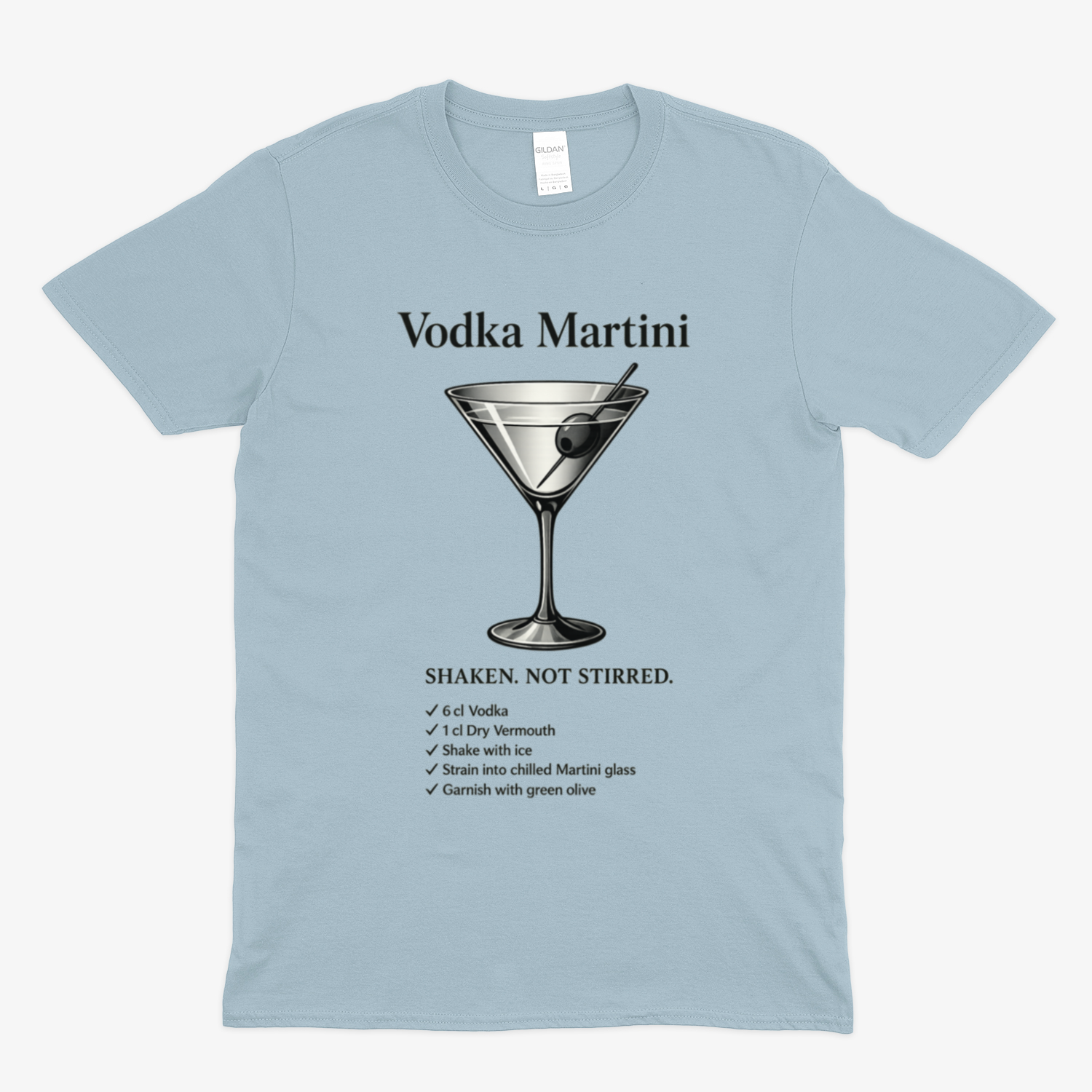 Vodka Martini T-Shirt – Shaken, Not Stirred | True Insights-T-Shirt-True Insights