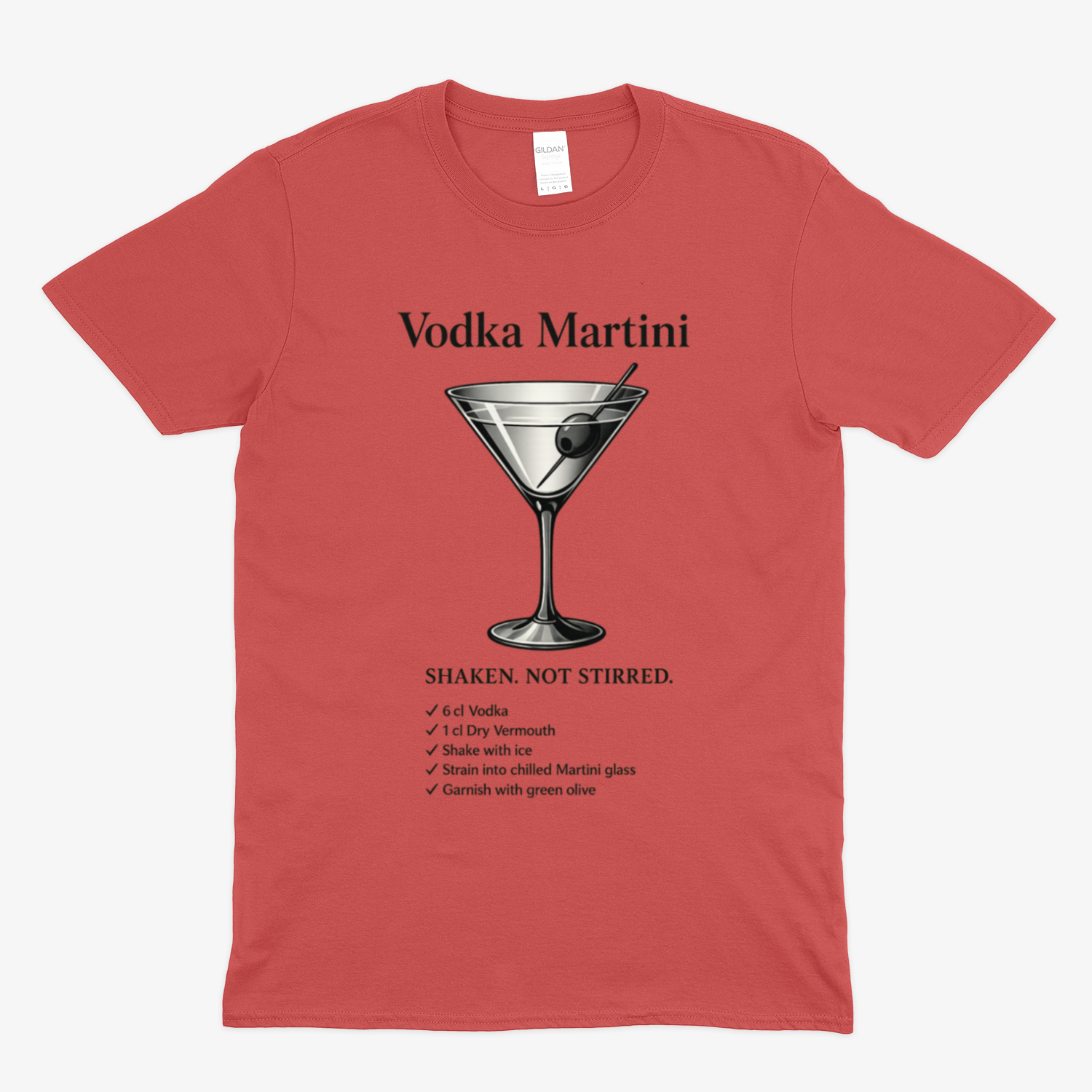 Vodka Martini T-Shirt – Shaken, Not Stirred | True Insights-T-Shirt-True Insights