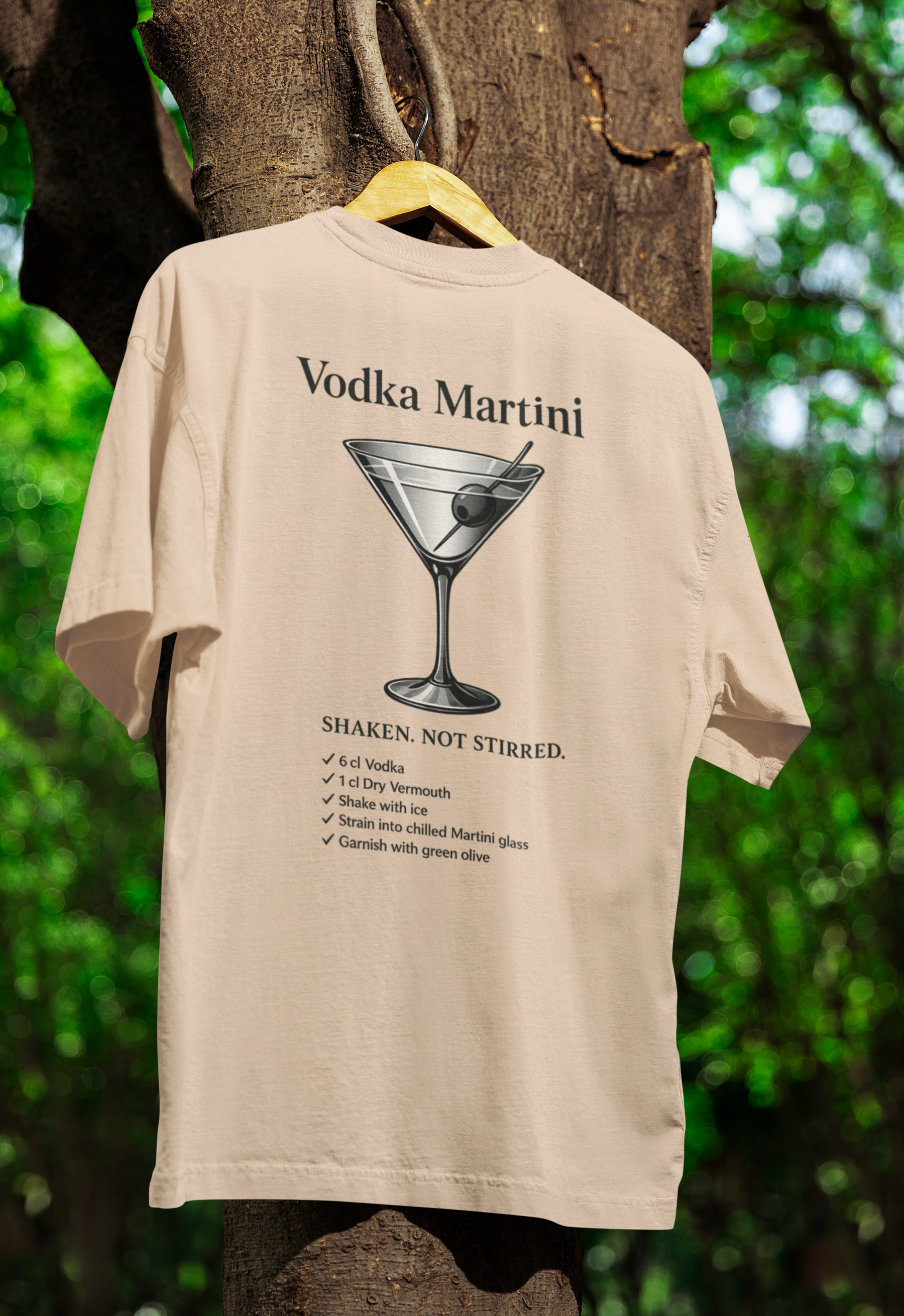Vodka Martini T-Shirt – Shaken, Not Stirred | True Insights-T-Shirt-True Insights