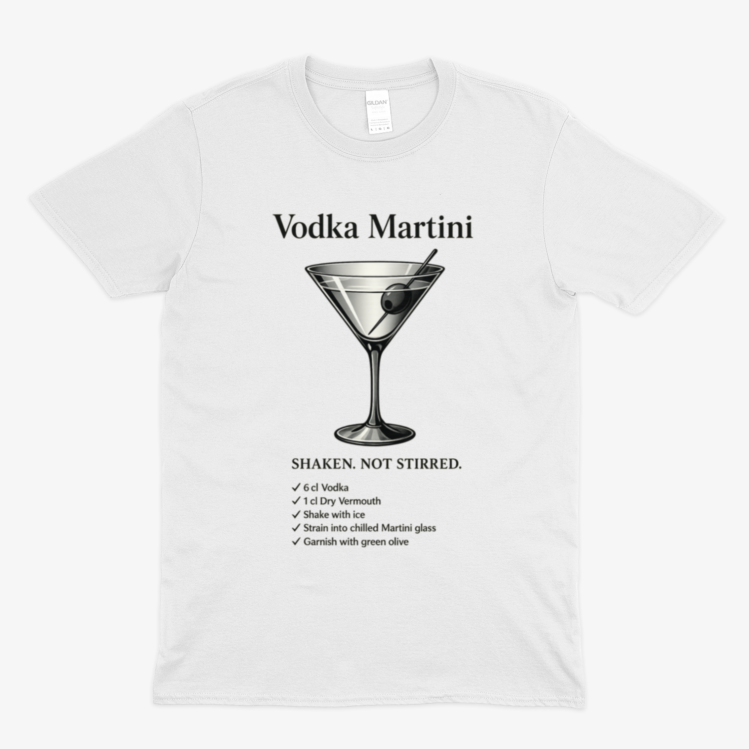 Vodka Martini T-Shirt – Shaken, Not Stirred | True Insights-T-Shirt-True Insights