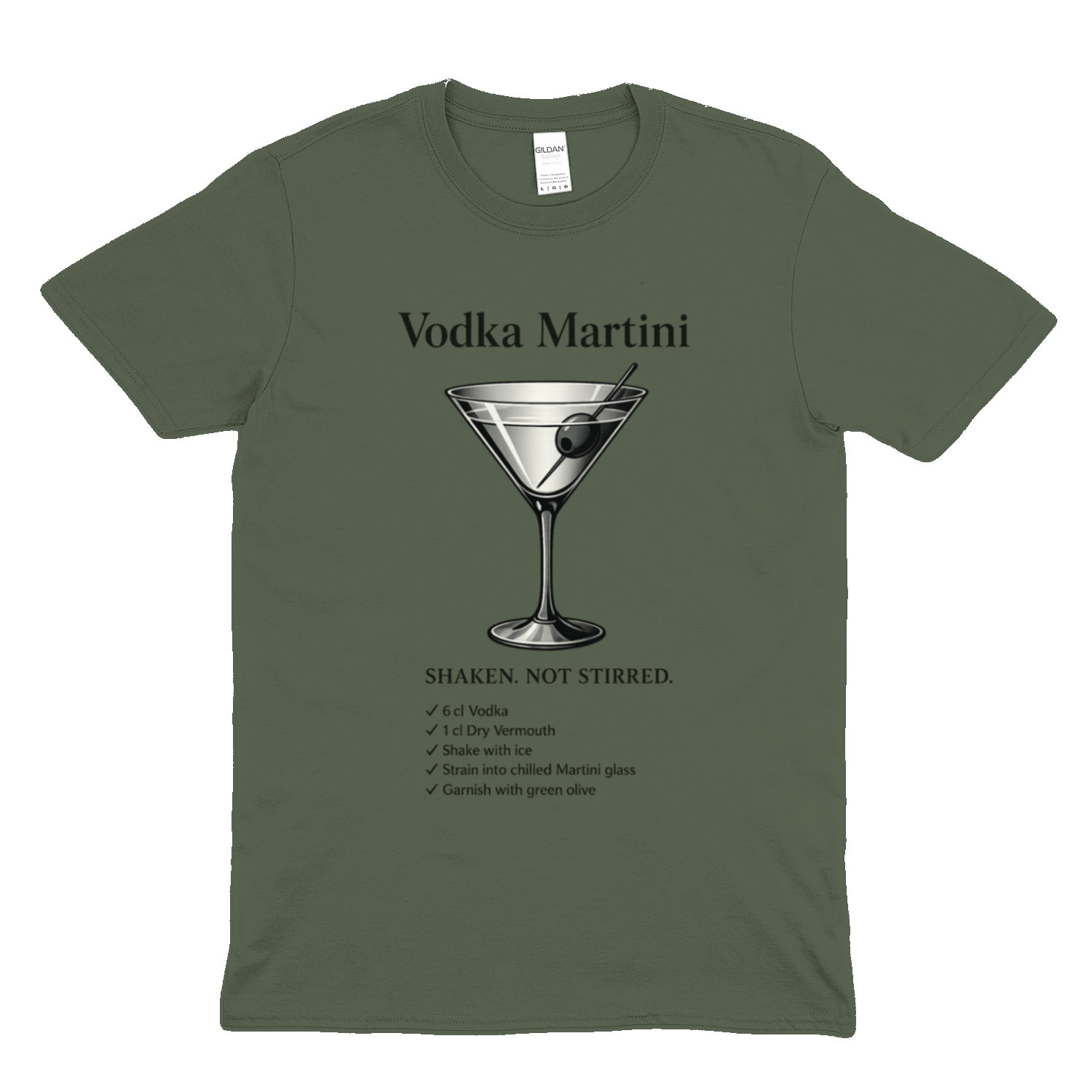 Vodka Martini T-Shirt – Shaken, Not Stirred | True Insights-T-Shirt-True Insights