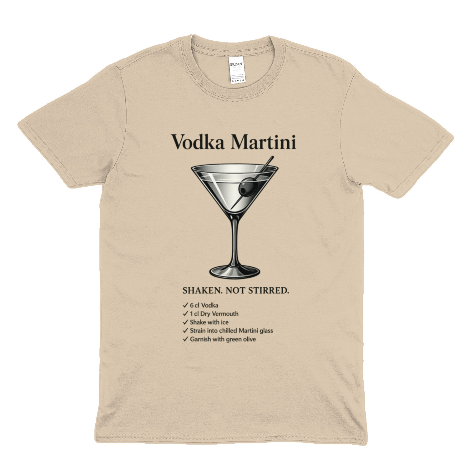 Vodka Martini T-Shirt – Shaken, Not Stirred | True Insights-T-Shirt-True Insights