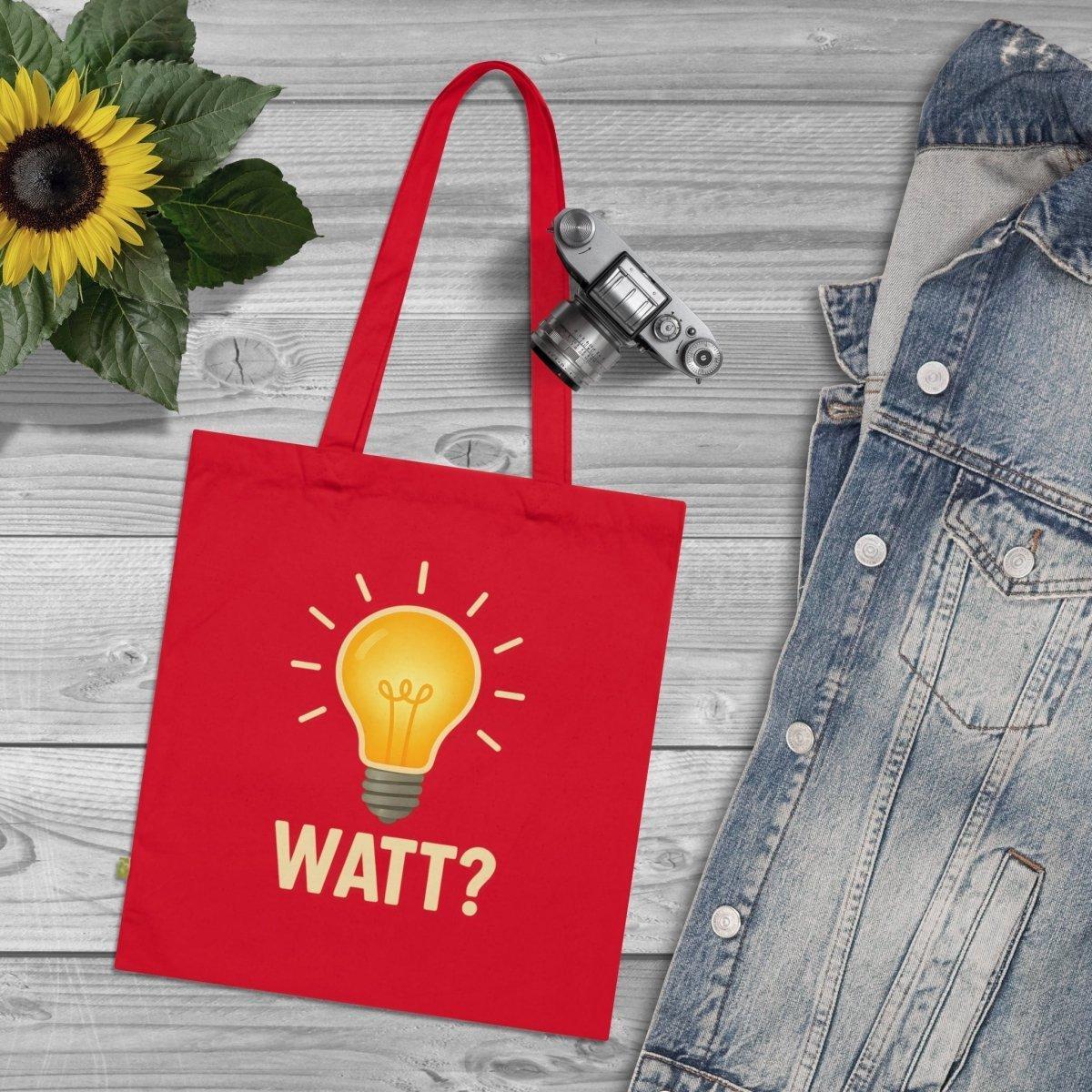 WATT? – Satirischer Stoffbeutel für alle, die elektrisch schalten & geistig blitzen-Bags-True Insights