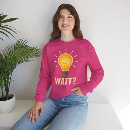 Sweatshirt – WATT? Sweatshirt für Elektriker & Technikfans | Lustiges Glühbirnen-Motiv | True Insights Design mit Humor