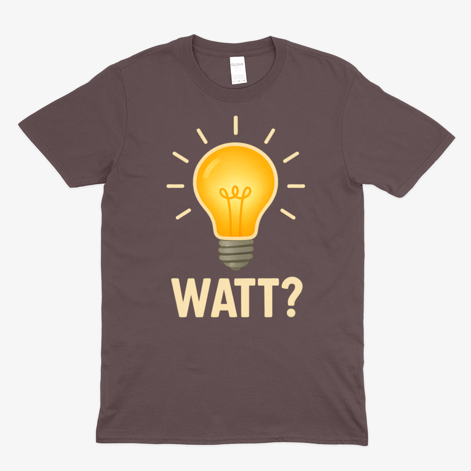 WATT? T-Shirt – Lustiges Glühbirnen-Motiv für Technik-Fans & Freunde des Wortwitzes-T-Shirt-True Insights