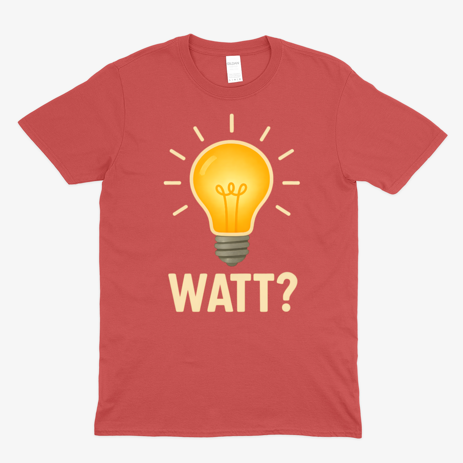 WATT? T-Shirt – Lustiges Glühbirnen-Motiv für Technik-Fans & Freunde des Wortwitzes-T-Shirt-True Insights