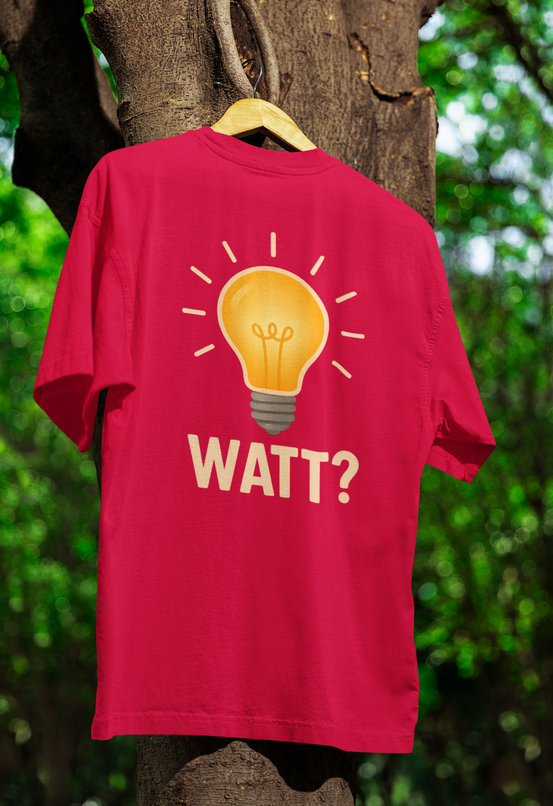 WATT? T-Shirt – Lustiges Glühbirnen-Motiv für Technik-Fans & Freunde des Wortwitzes-T-Shirt-True Insights