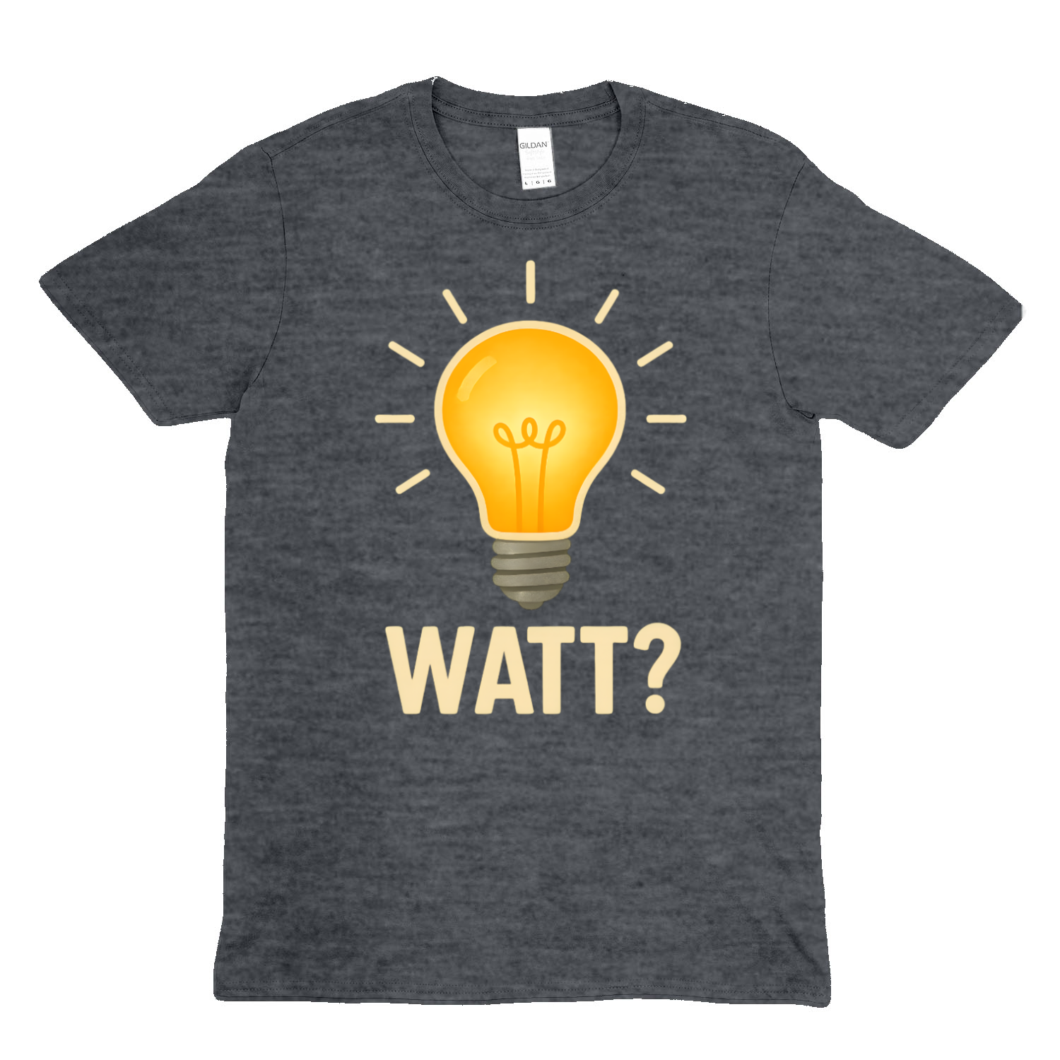 WATT? T-Shirt – Lustiges Glühbirnen-Motiv für Technik-Fans & Freunde des Wortwitzes-T-Shirt-True Insights